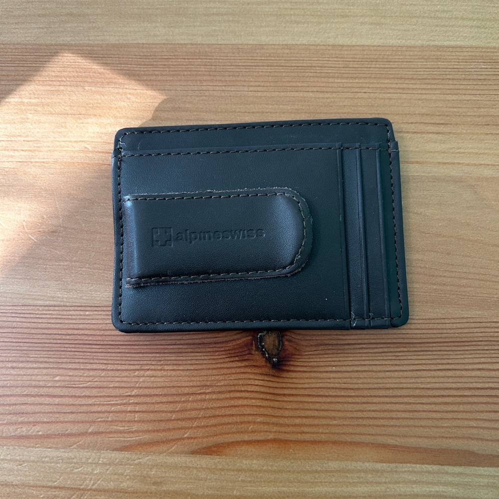 Alpine Swiss Brown Card Holder
